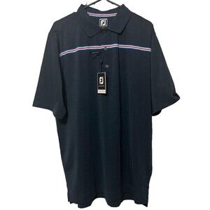 FootJoy (FJ)  Polo Shirt Men's XL Navy Blue Golf Athletic Fit Moisture Wicking